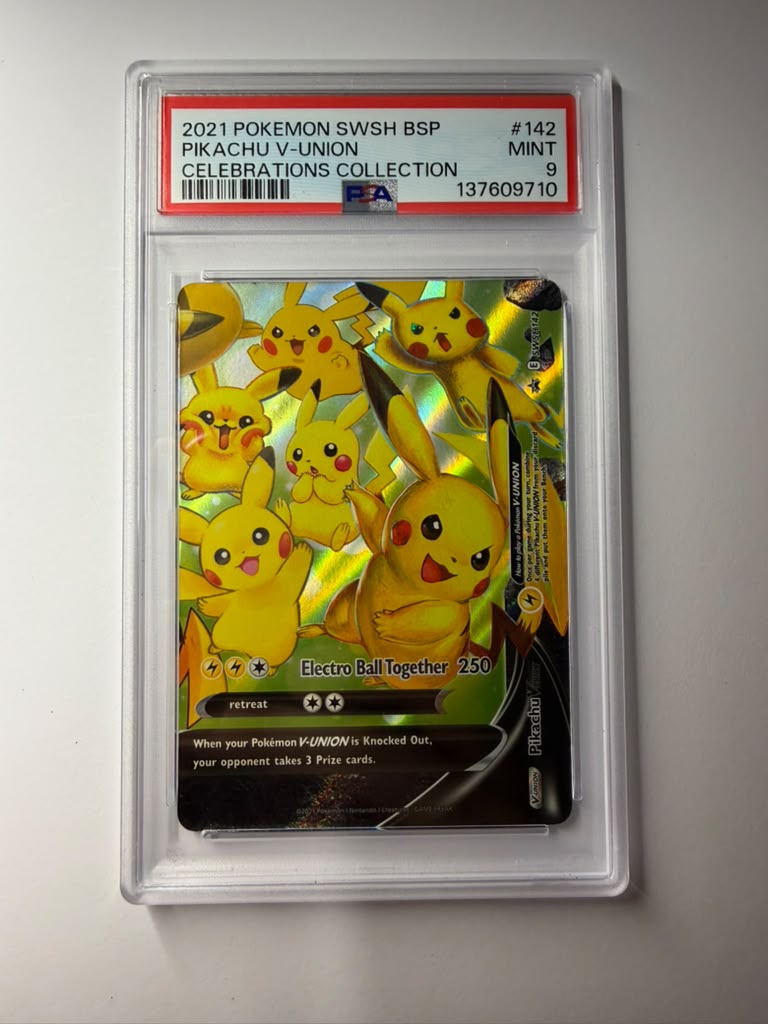Pikachu V-Union SWSH BSP142 PSA9