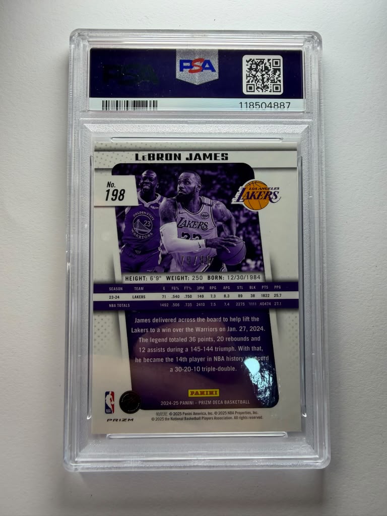 LeBron James [Purple] #198 2024 Panini Prizm Deca